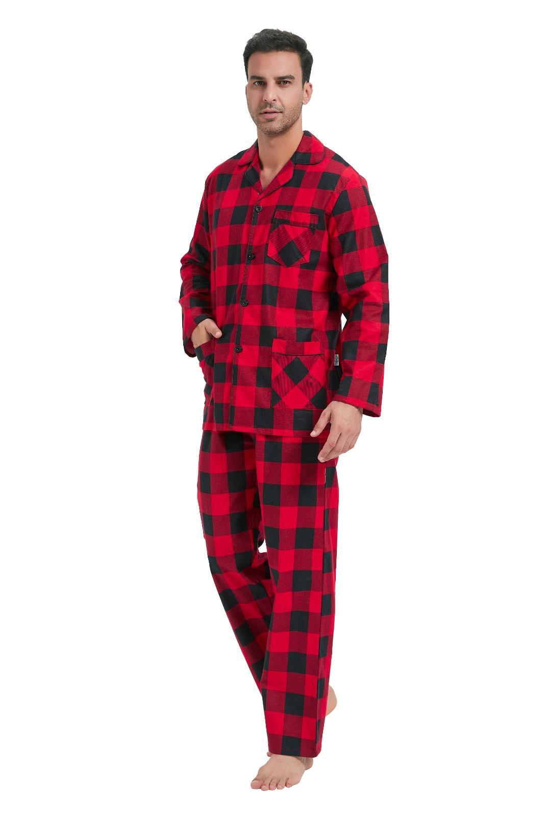 Series/6bucati, Pijama Barbati GLOBAL, Finet gros, Model Carouri, Rosu