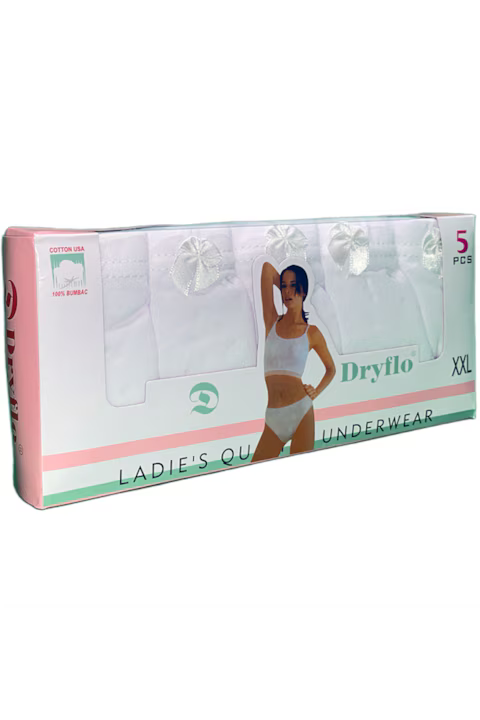 Set/12cutii, Chiloti Dama Dryflo 401, Bumbac, Alb