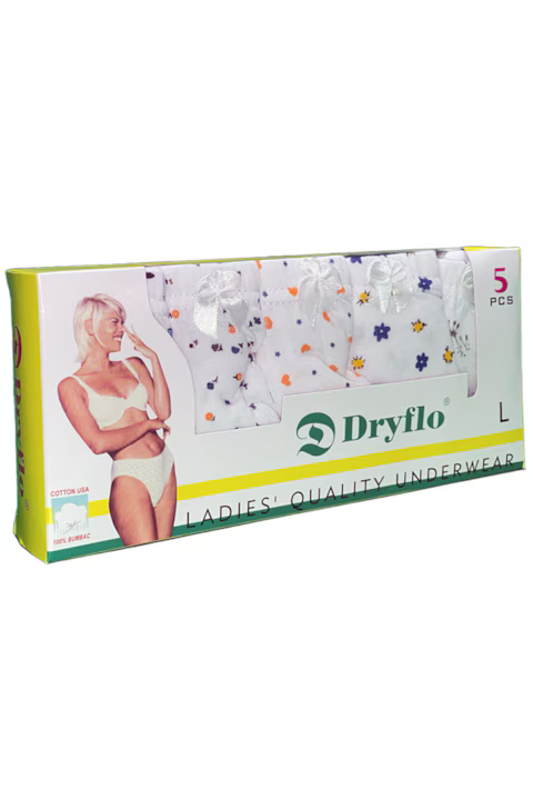 Set/12cutii, Chiloti Dama Dryflo 402, Bumbac, Floral