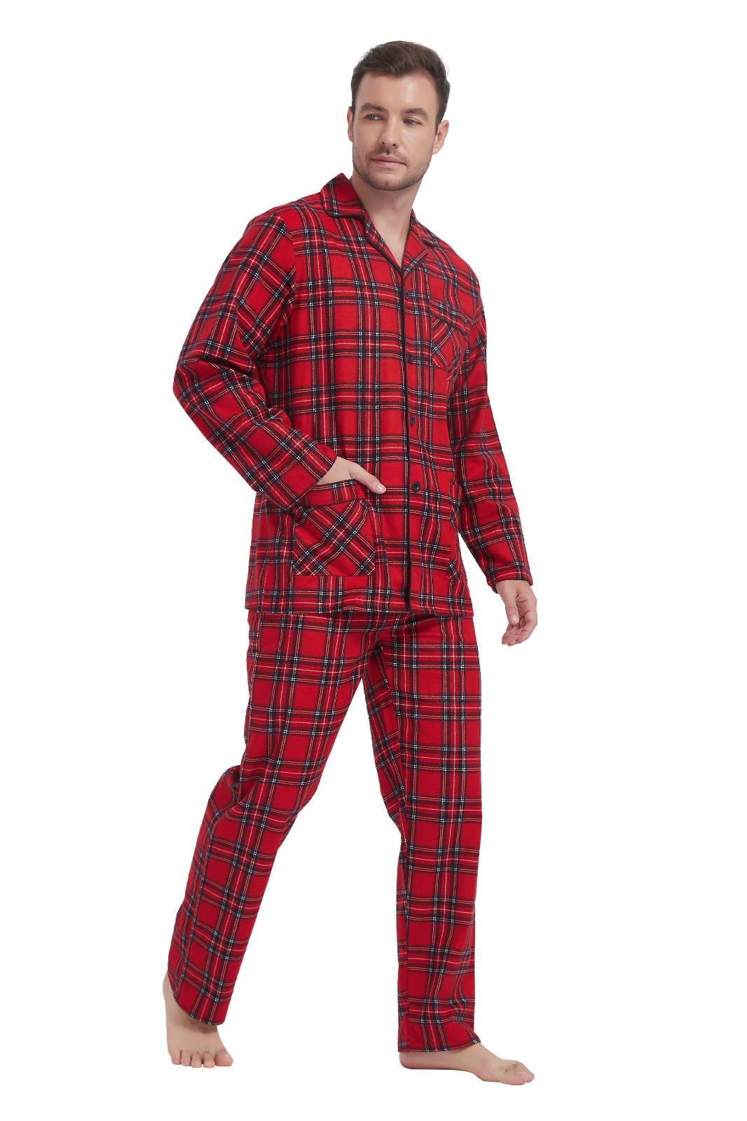 Series/6bucati, Pijama Barbati GLOBAL, Finet gros, Model Carouri, Rosu