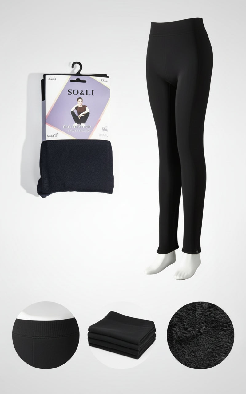 Set/6bucati, Colanti Dama, Blana interior, AS002, Negru