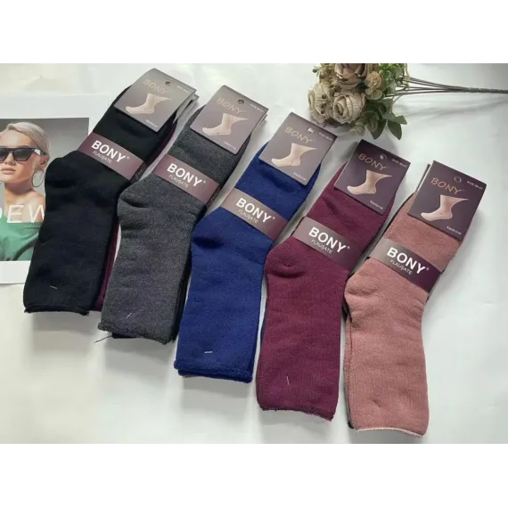 Set/20 Sosete Dama, MEDICINAL, flausate gros cu vatuit, mix culori